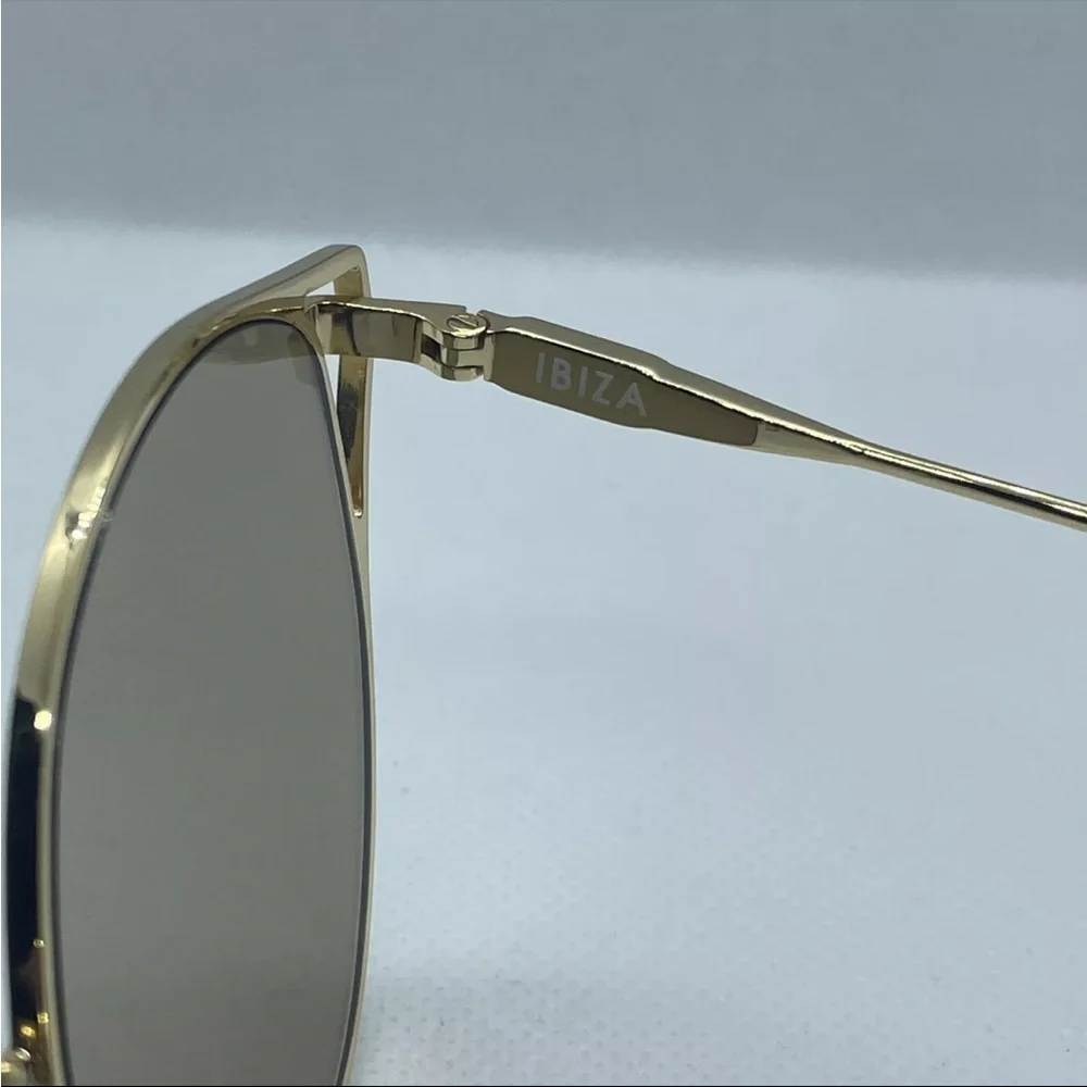 Sonia Sunglasses Ibiza Round Gold Womens